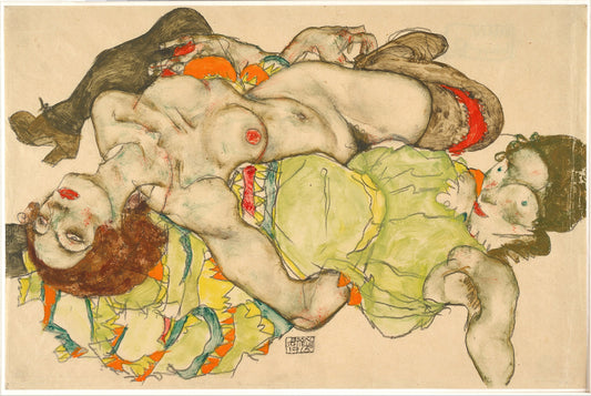 💚 Amantes – Egon Schiele (1915)