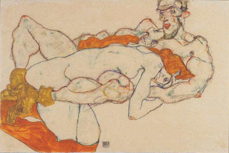 Les amoureux - Egon Schiele