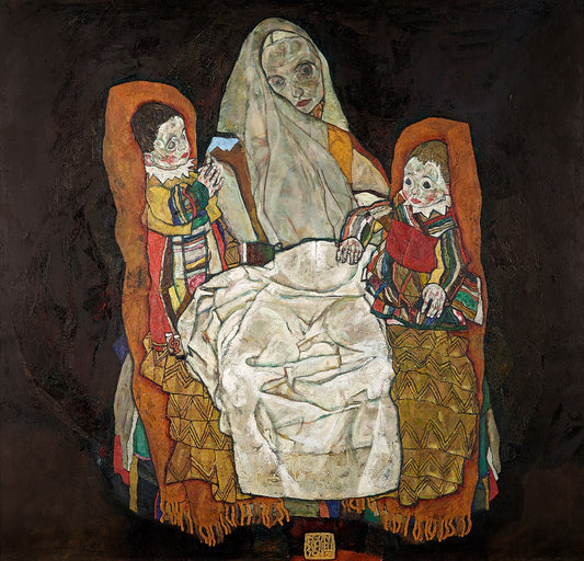 👩‍👧‍👦 Mère avec deux enfants III – Egon Schiele (1915)