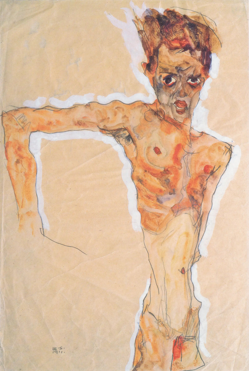 Autoportrait - Egon Schiele