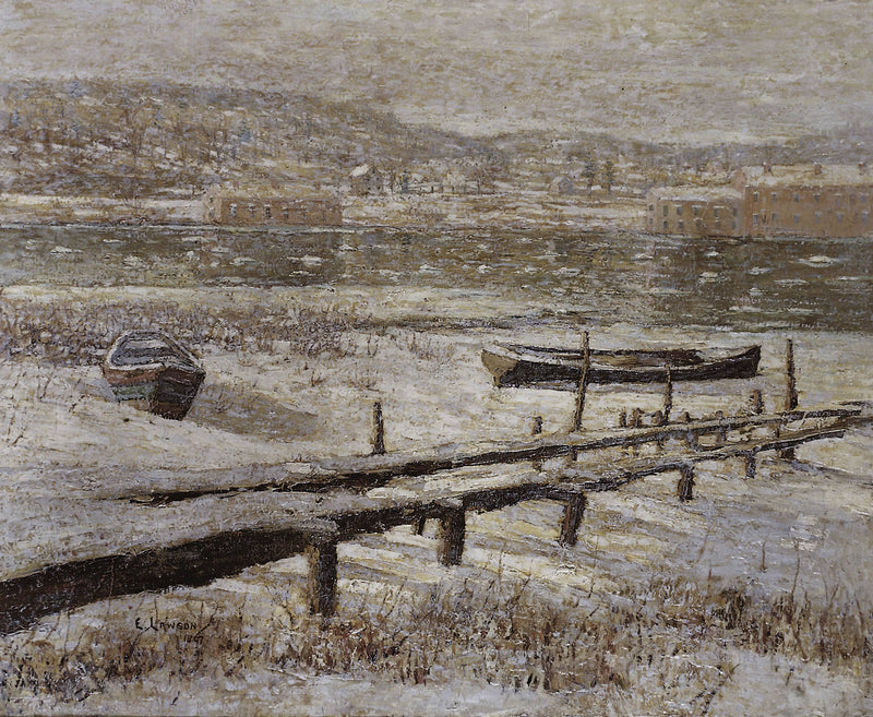 L'hiver sur la rivière - Ernest Lawson