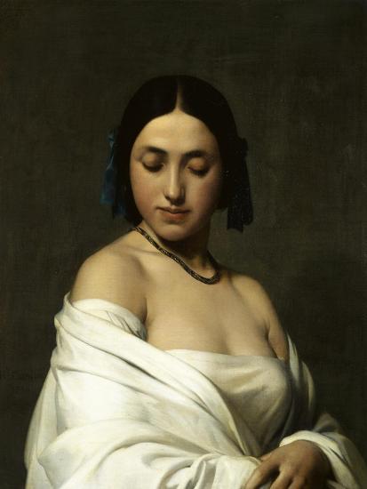 Étude florentine ou Jeune fille en buste, les yeux baissés – Hippolyte Flandrin