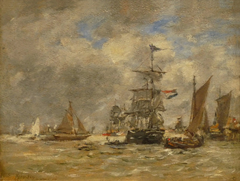 Anvers. Bateaux sur l'Escaut - Eugène Boudin