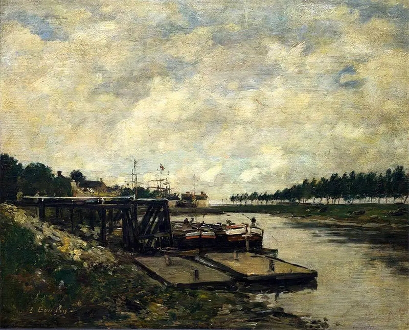 Paysage fluvial - Eugène Boudin