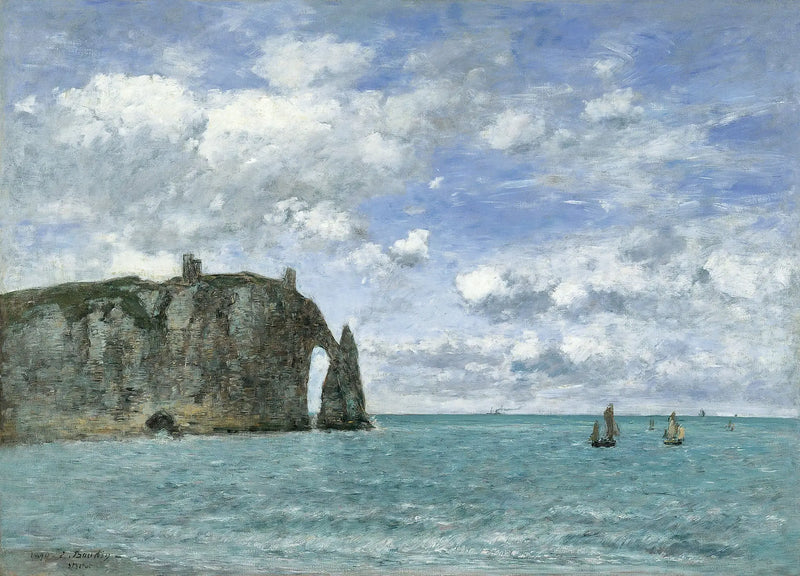 Étretat. La Falaise d'Aval - Eugène Boudin