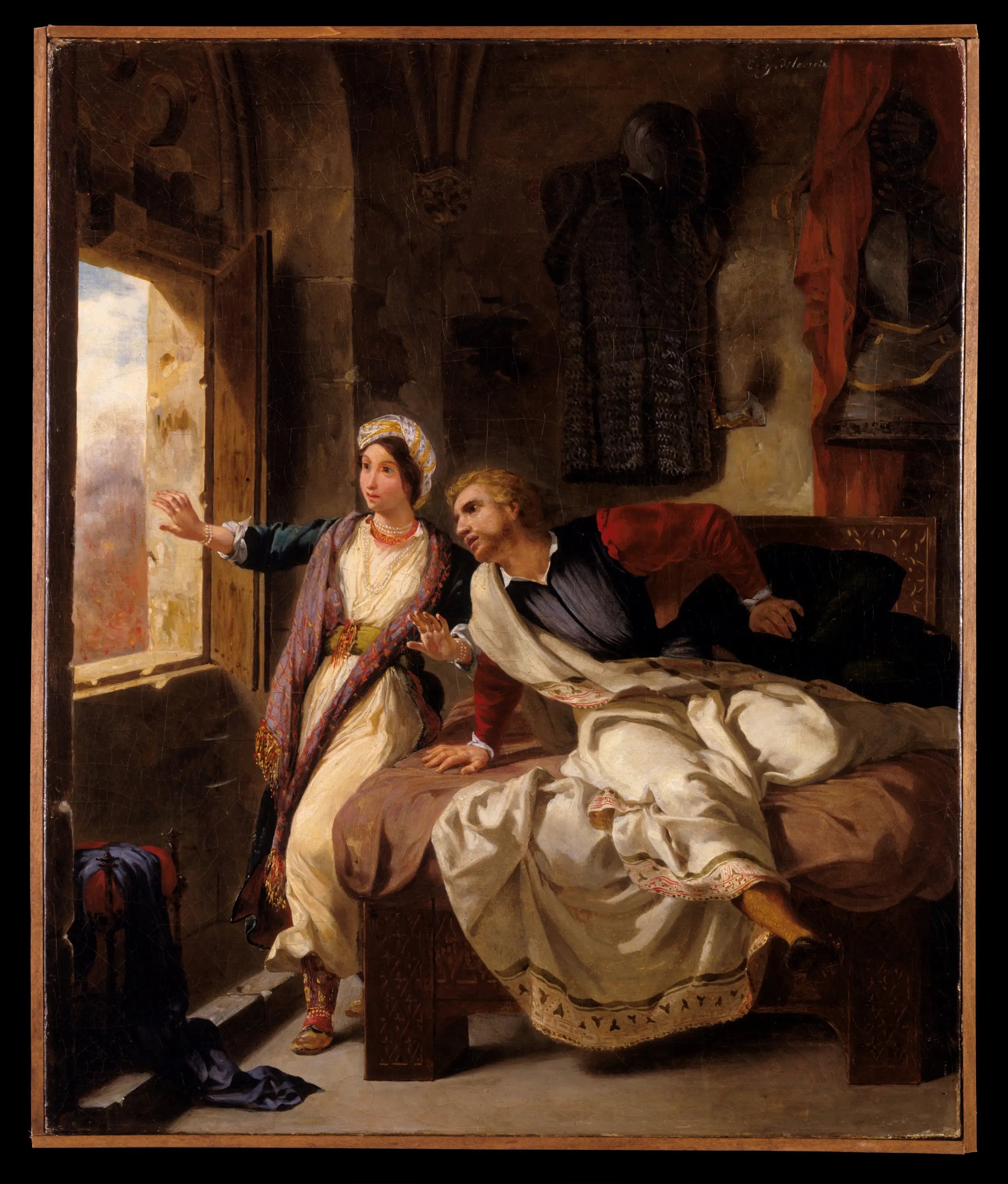 Reproduction du tableau « Rebecca et Ivanhoé blessé - Eugène Delacroix » par Alpha Reproduction en peinture à l’huile