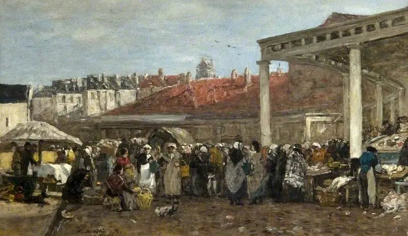 Bruxelles, le Vieux Marché aux Poissons - Eugène Boudin