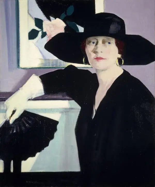 Portrait d'une dame en noir - Francis Cadell