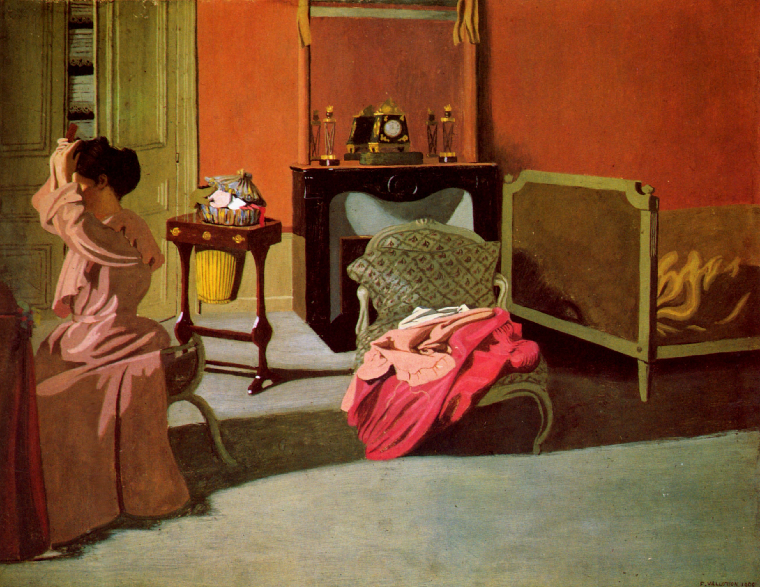 Femme se coiffant - Félix Vallotton