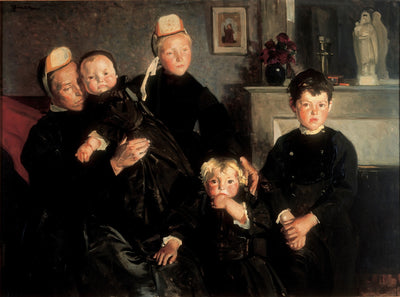 Famille bigoudène en deuil - Lucien Simon