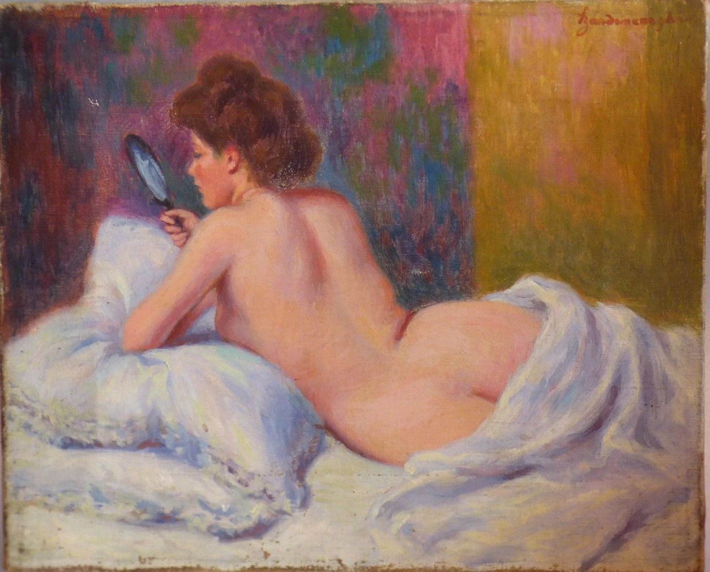 Le matin - (Le jeune mannequin au miroir) - Federico Zandomeneghi