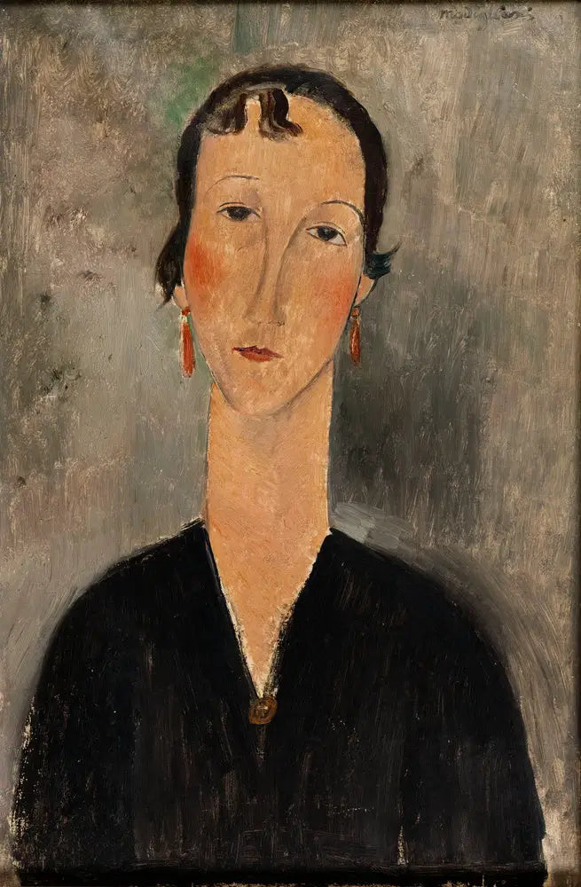 Femme aux boucles d'oreilles - Amedeo Modigliani