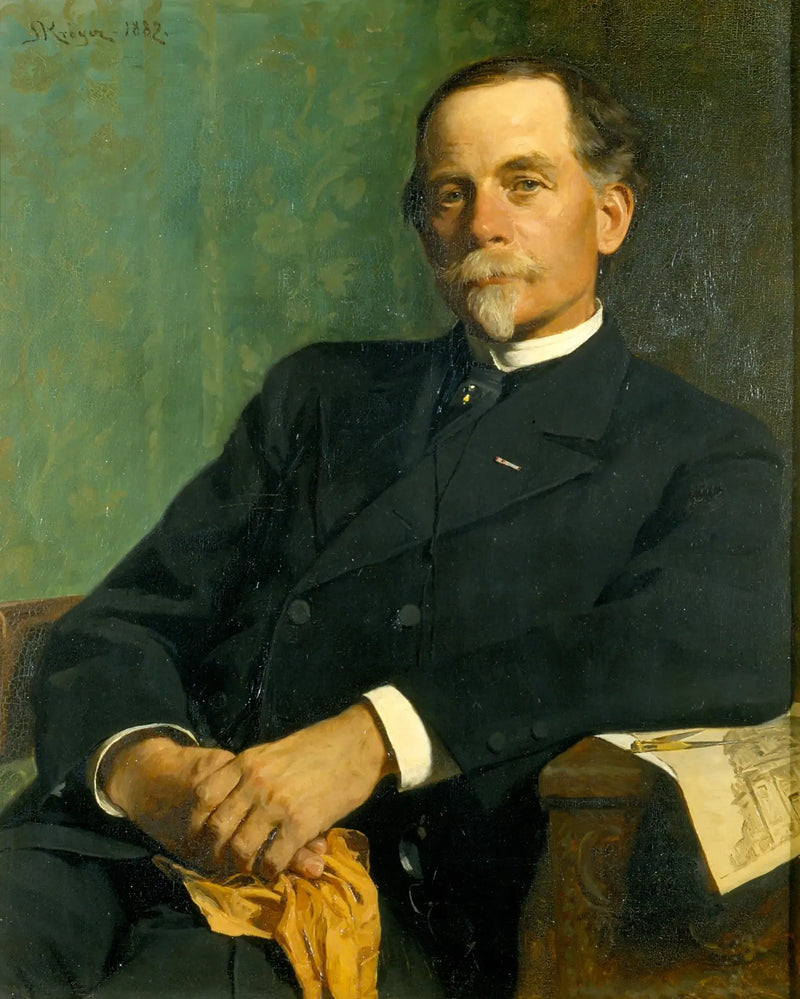 Architecte, professeur F. Meldahl assis - Peder Severin Krøyer