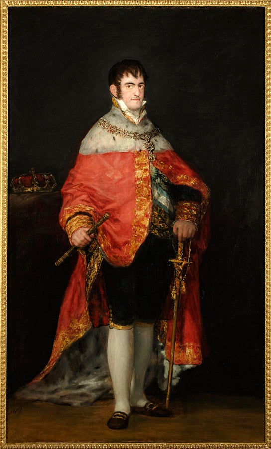 Reproduction du tableau « Portrait de Ferdinand VII dans son manteau royal - Francisco de Goya » par Alpha Reproduction en peinture à l’huile