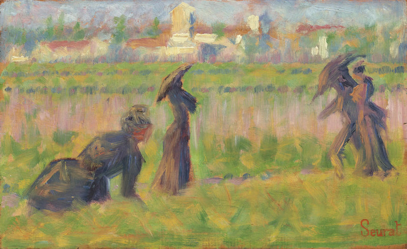 Figures dans un paysage - Georges Seurat
