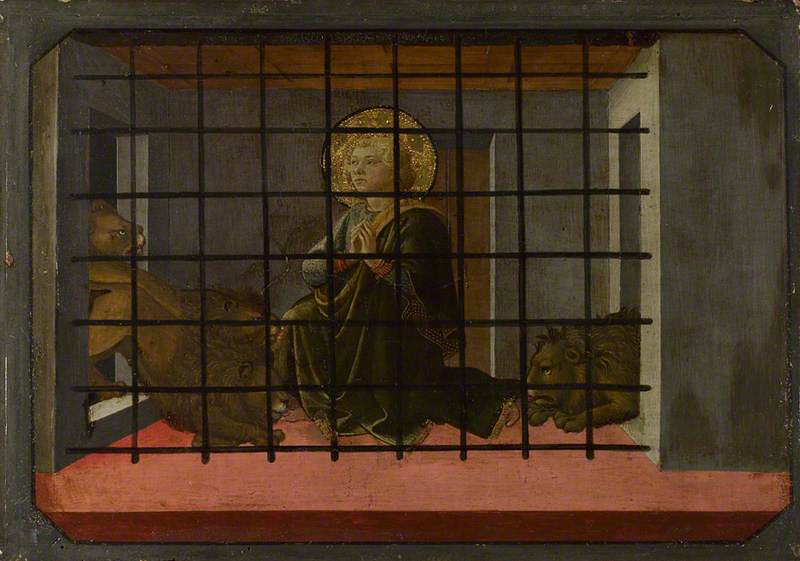 Saint Mamas in Prison thrown to the Lions - Fra Filippo Lippi