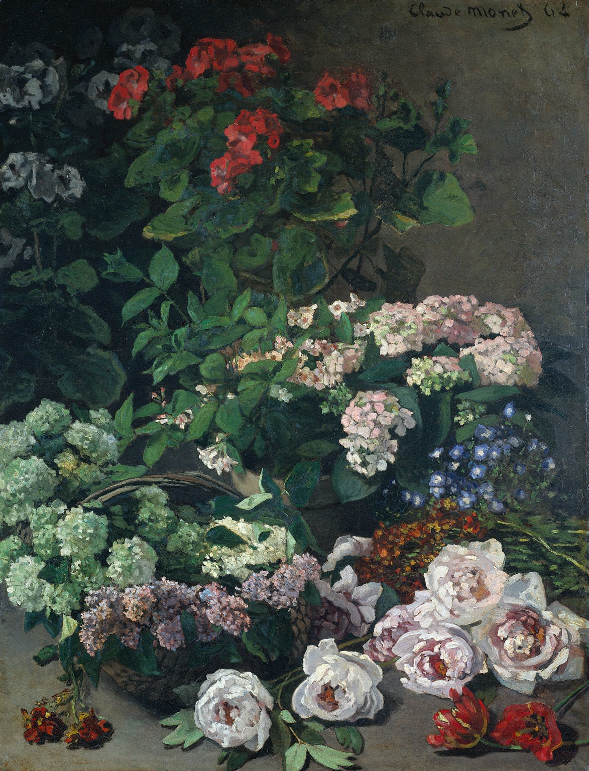 Fleurs de printemps - Claude Monet