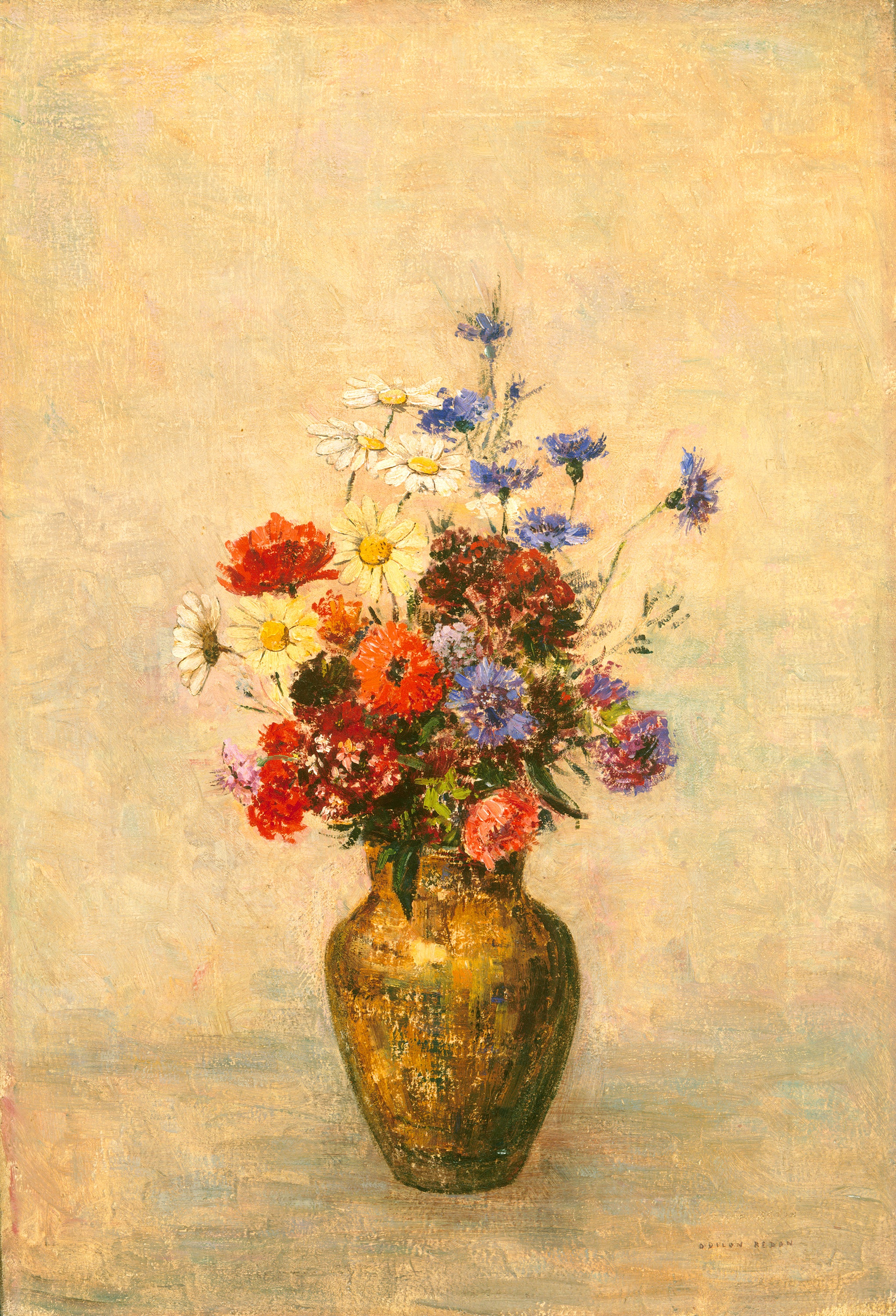 Fleurs dans un vase - Odilon Redon