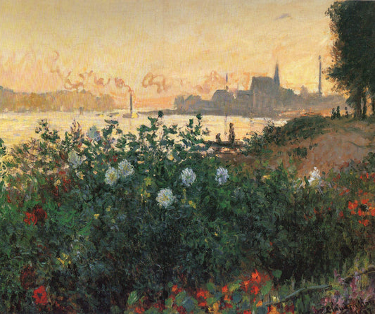 Fleurs sur la berge à Argenteuil – Monet 1877