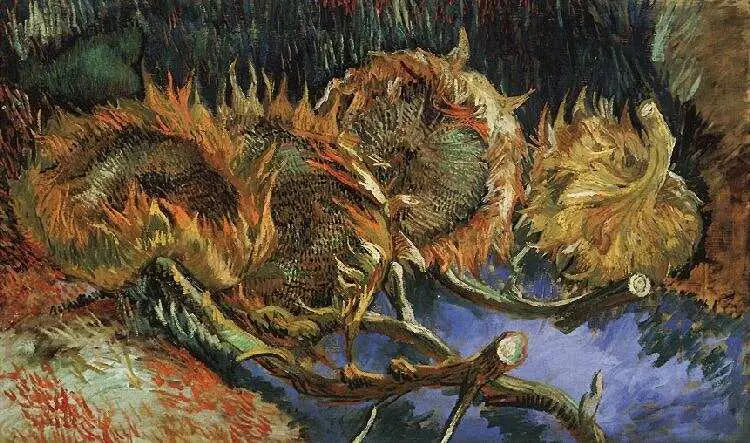 Quatre tournesols fanés - Vincent van Gogh