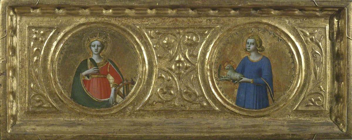 Sainte Catherine d'Alexandrie et sainte Agnès (prédelle, panneau de droite) - Fra Angelico