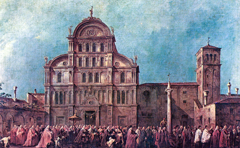 La Procession du doge de Venise à San Zaccaria - Francesco Guardi