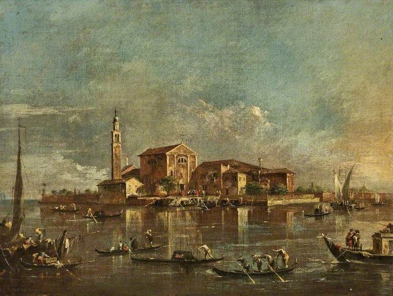L'île de San Giorgio in Alga, Venise, Italie - Francesco Guardi