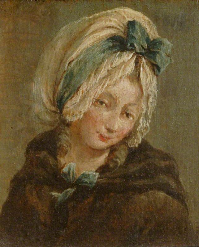 Deux tableaux : une tête de garçon et une tête de fille (diptyque, panneau de droite) - Francesco Guardi