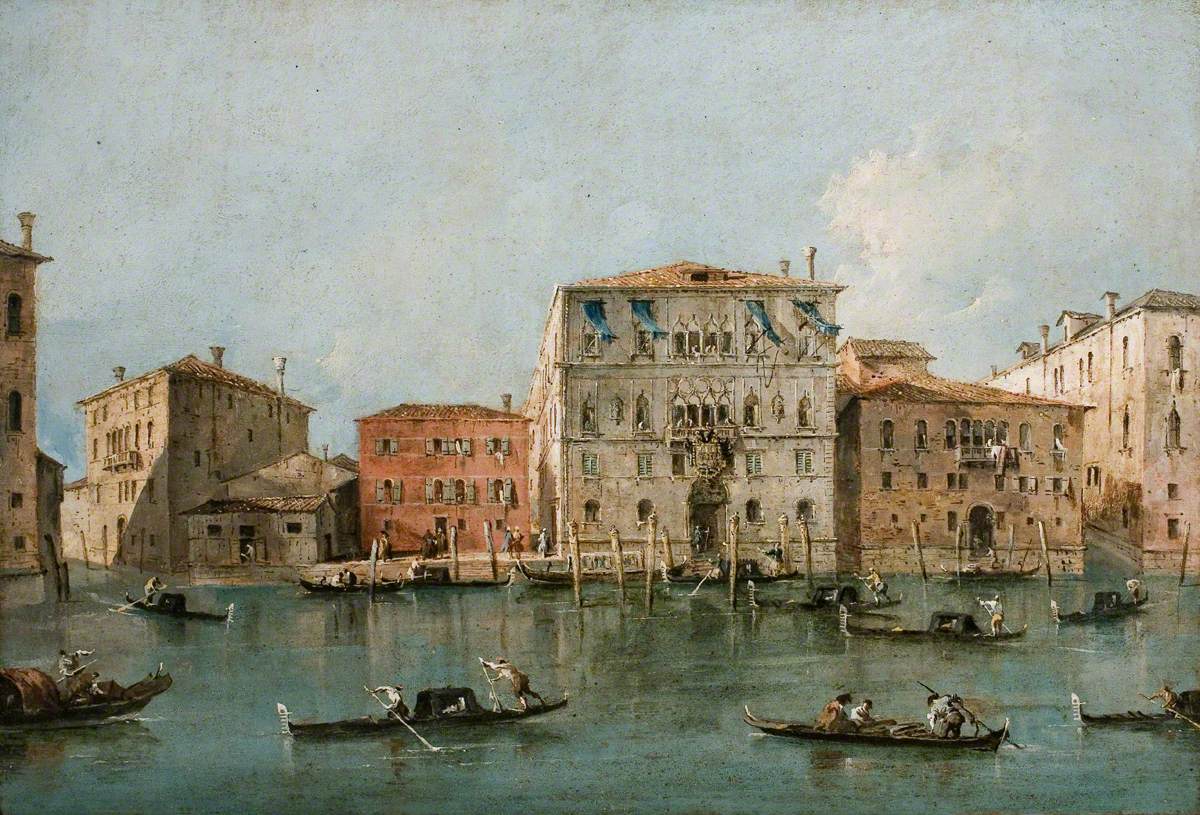 Vue du Palazzo Loredan dell'Ambasciatore sur le Grand Canal, Venise - Francesco Guardi