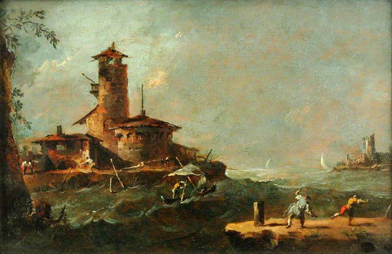 Une île dans le lagon - Francesco Guardi