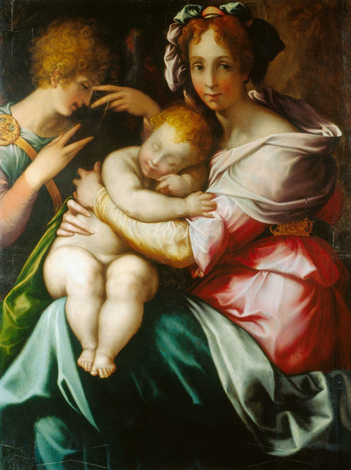 La Vierge à l'Enfant avec un ange - Francesco Salviati