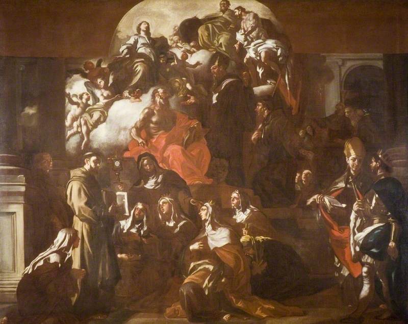 La Sainte Trinité avec la Vierge et les Saints - Francesco Solimena - Alpha Reproduction