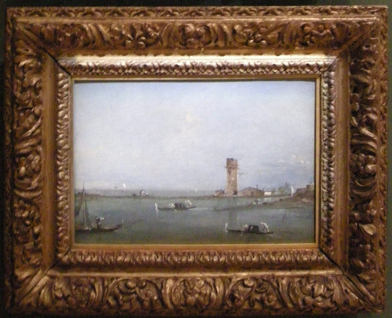 Portes de Venise (Vue de la lagune vénitienne avec la tour de Marghera) - Francesco Guardi