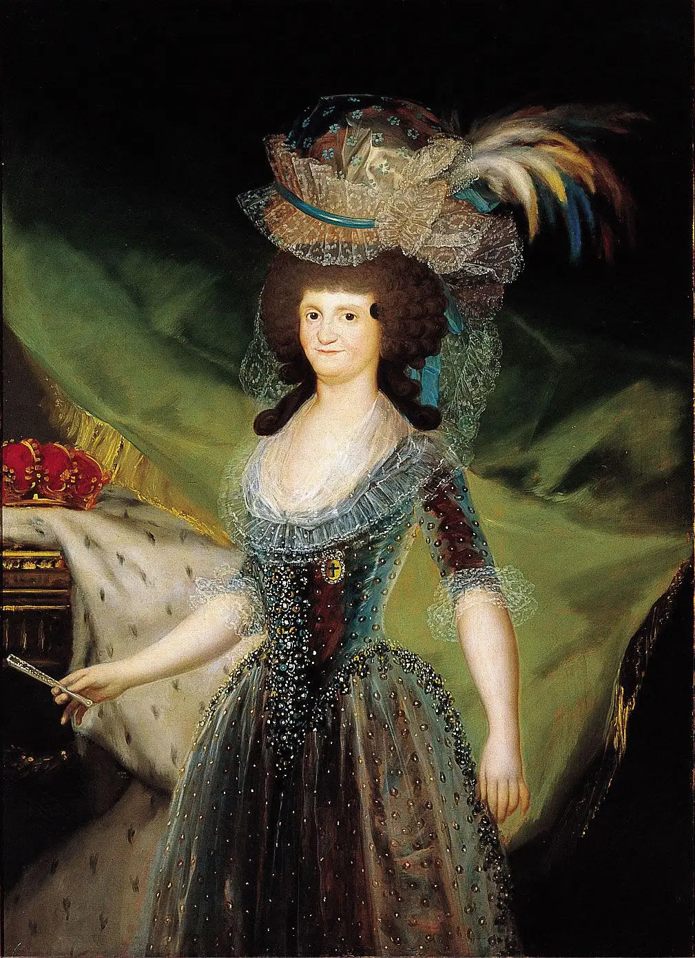 Reproduction du tableau « Reine María Luisa - Francisco de Goya » par Alpha Reproduction en peinture à l’huile