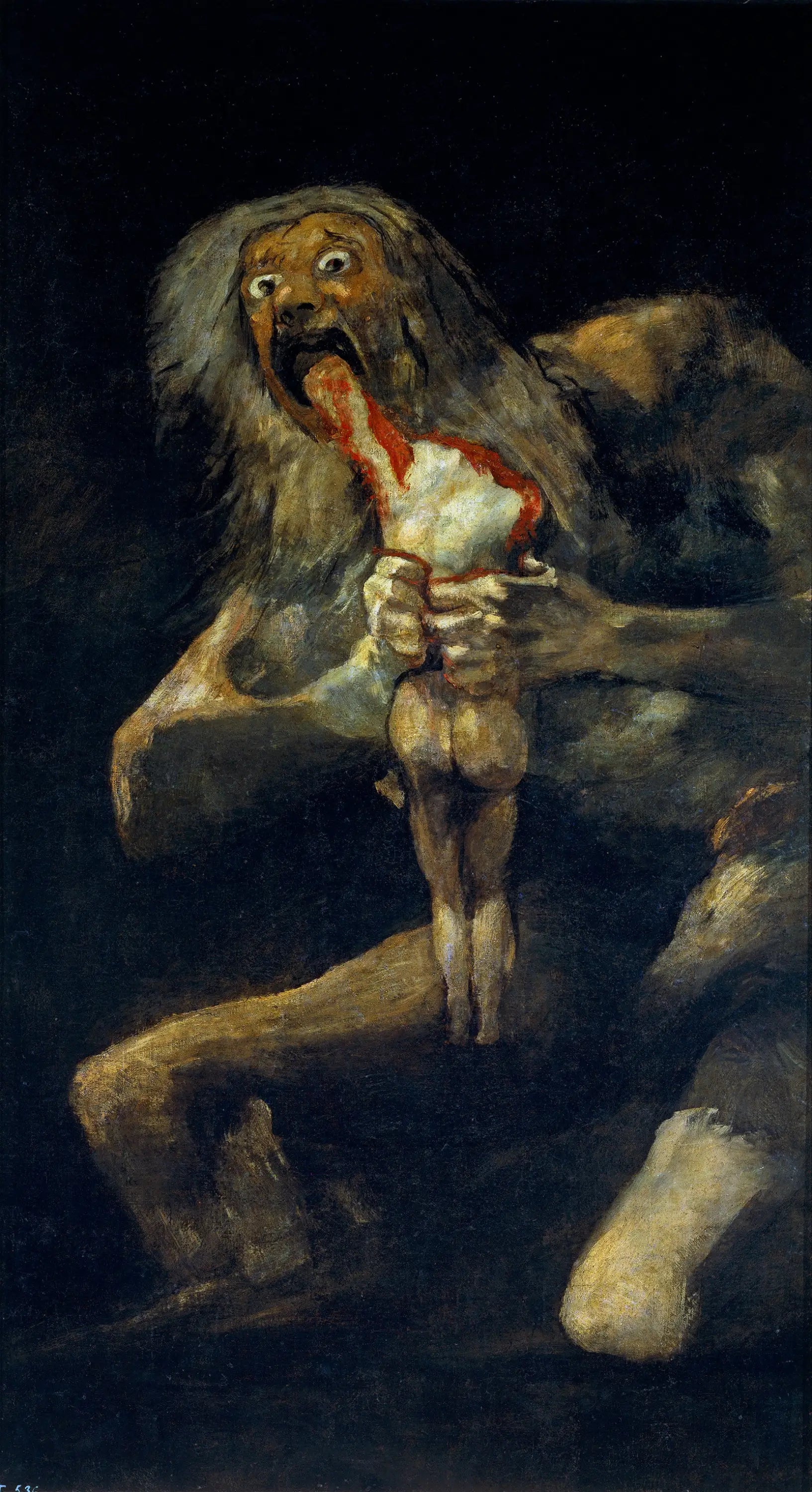 Reproduction du tableau « Saturne dévorant un de ses enfants - Francisco de Goya » par Alpha Reproduction en peinture à l’huile