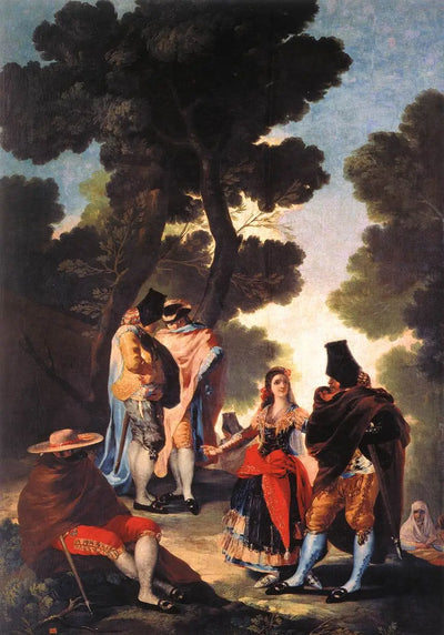 Reproduction du tableau « La Promenade en Andalousie - Francisco de Goya » par Alpha Reproduction en peinture à l’huile