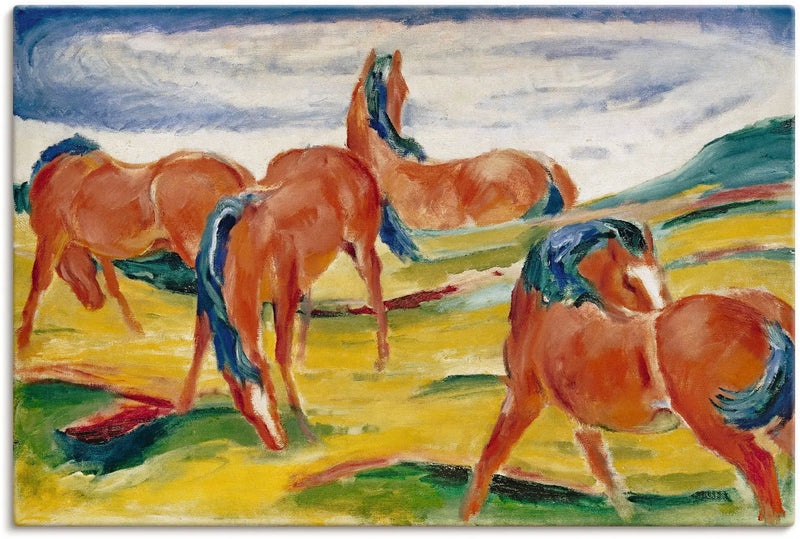 Chevaux au pâturage III - Franz Marc