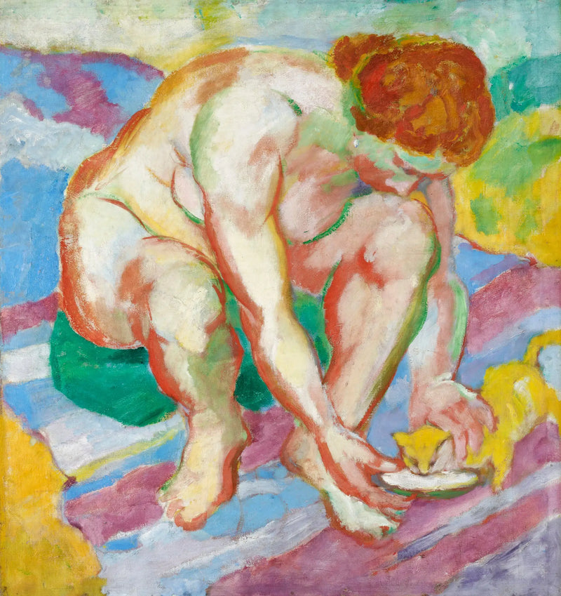 Nu au chat - Franz Marc