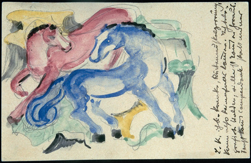 Chevaux rouges et bleus - Franz Marc