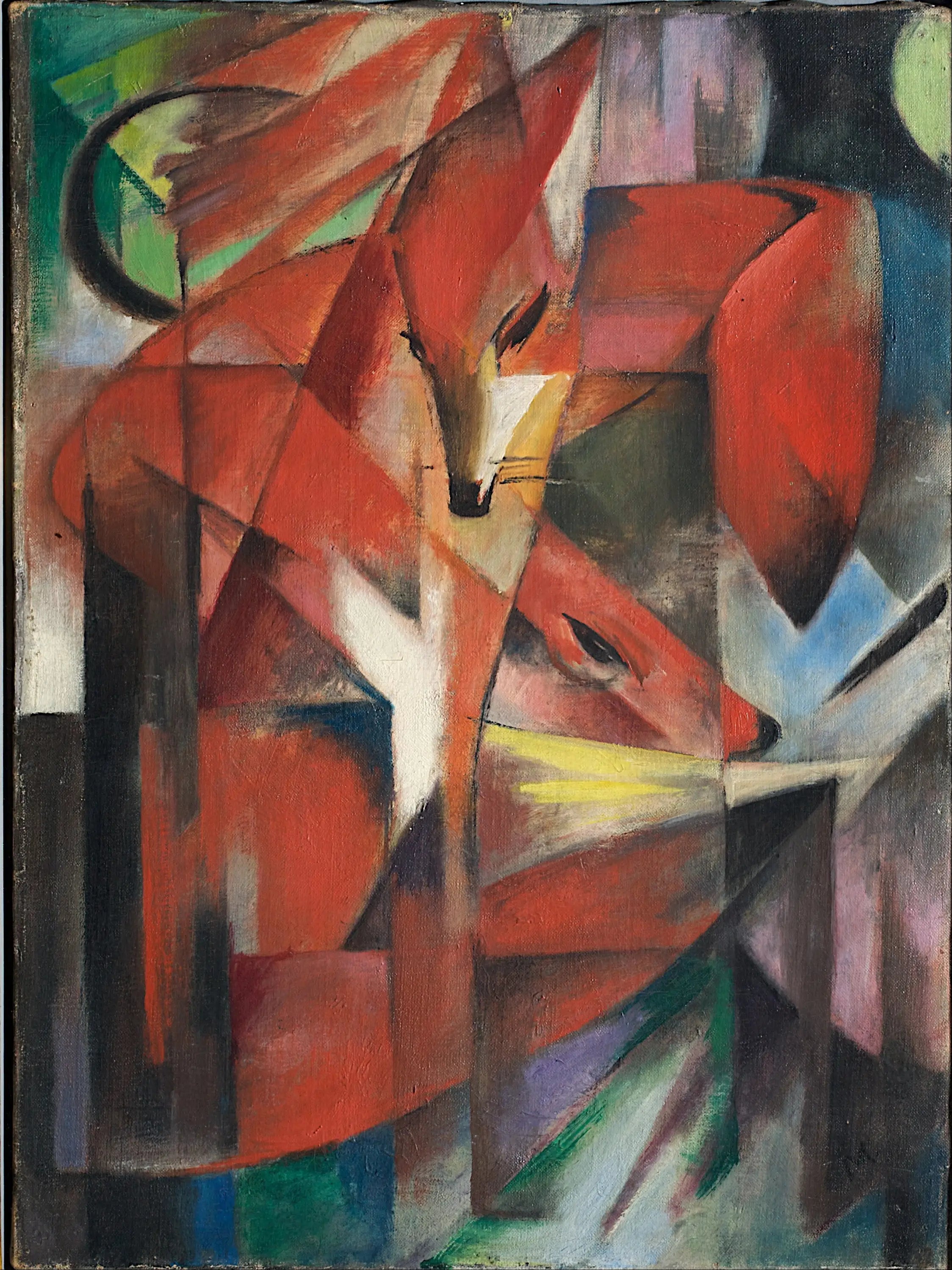 Reproduction du tableau « Les renards - Franz Marc » par Alpha Reproduction en peinture à l’huile