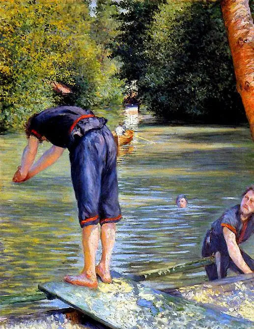 Reproduction du tableau « Baigneur s'apprêtant à plonger - Gustave Caillebotte » par Alpha Reproduction en peinture à l’huile