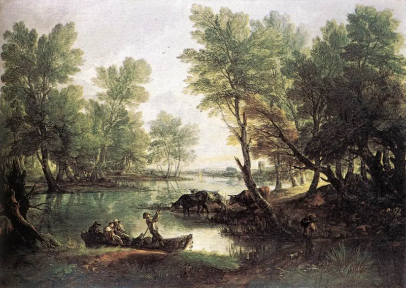 Vue près de King's Bromley, sur Trent, Staffordshire - Thomas Gainsborough