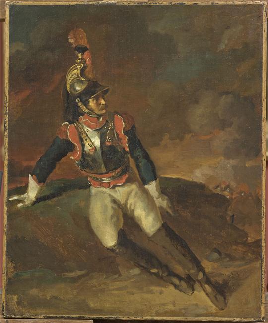 Reproduction du tableau « Cuirassier blessé - Théodore Géricault » par Alpha Reproduction en peinture à l’huile