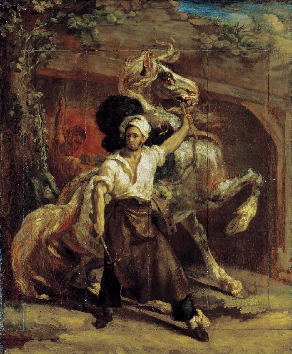 Reproduction du tableau « L'enseigne d'un maréchal-ferrant - Théodore Géricault » par Alpha Reproduction en peinture à l’huile