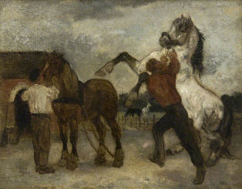 Reproduction du tableau « Le Haras - Théodore Géricault » par Alpha Reproduction en peinture à l’huile