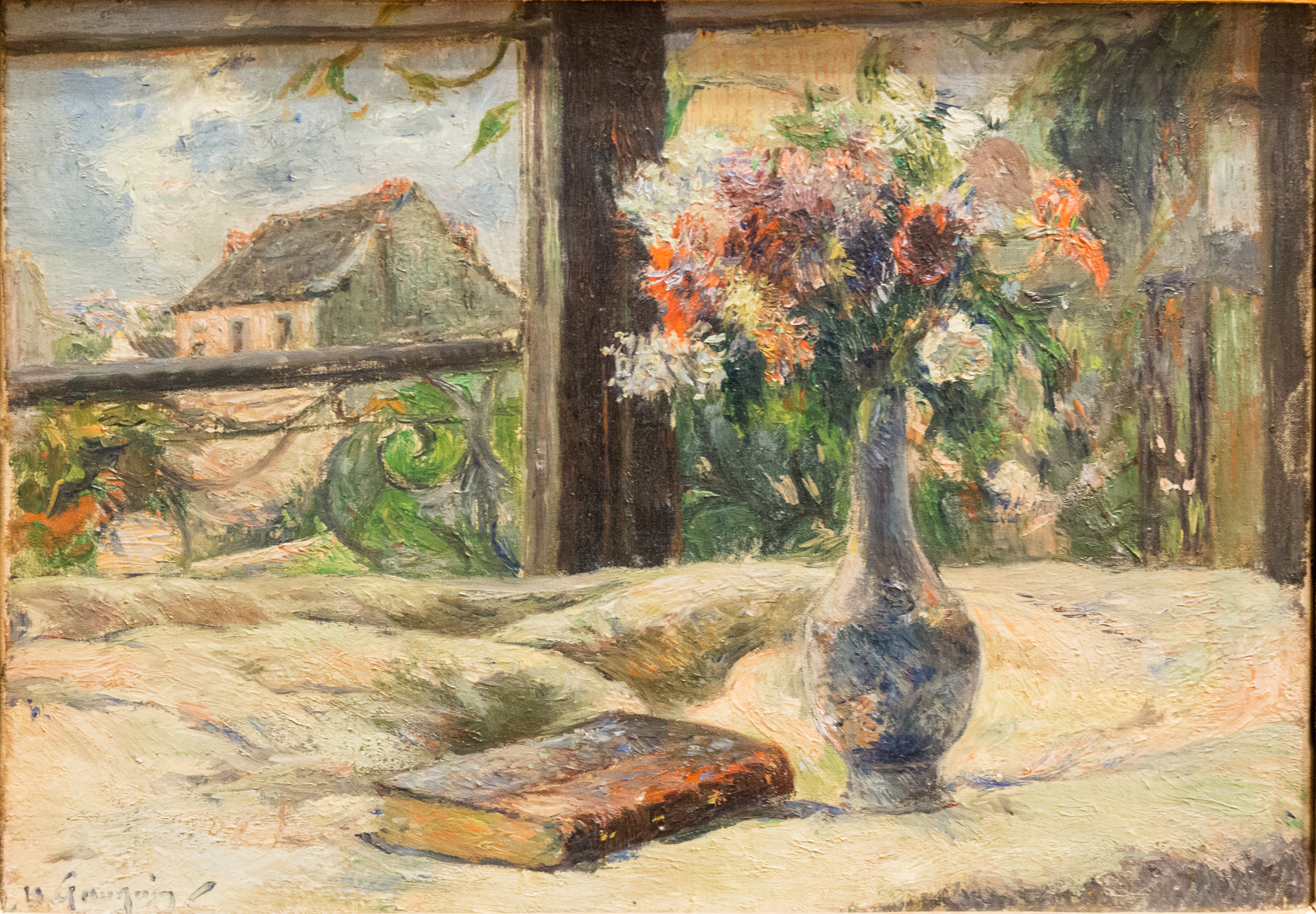 Nature morte. Vase de fleurs à la fenêtre - Paul Gauguin