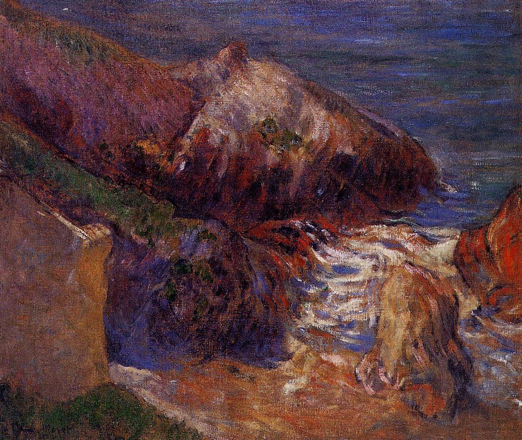 Rochers sur la côte - Paul Gauguin