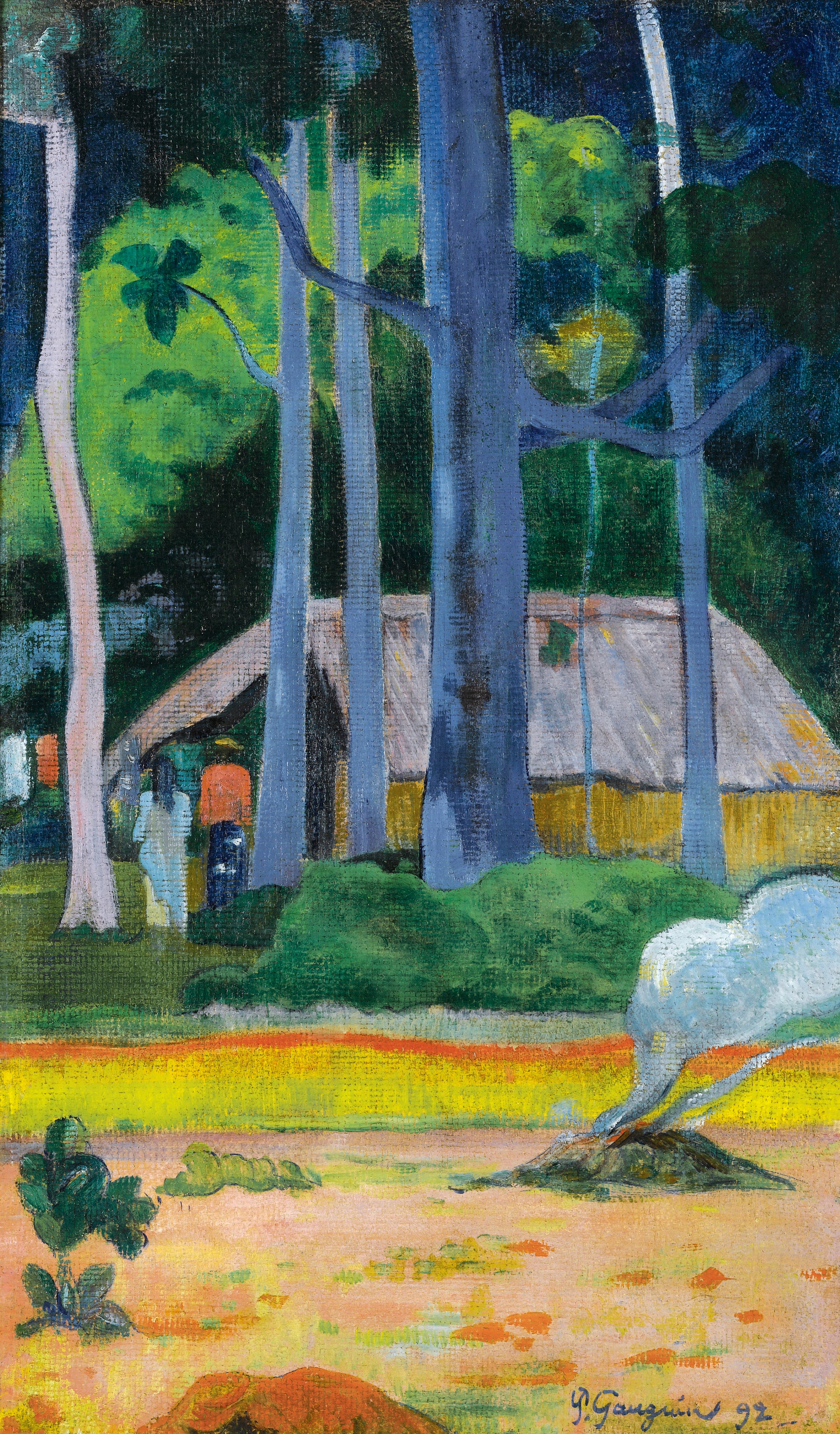 Reproduction du tableau « Cabane sous les arbres - Paul Gauguin » par Alpha Reproduction en peinture à l’huile