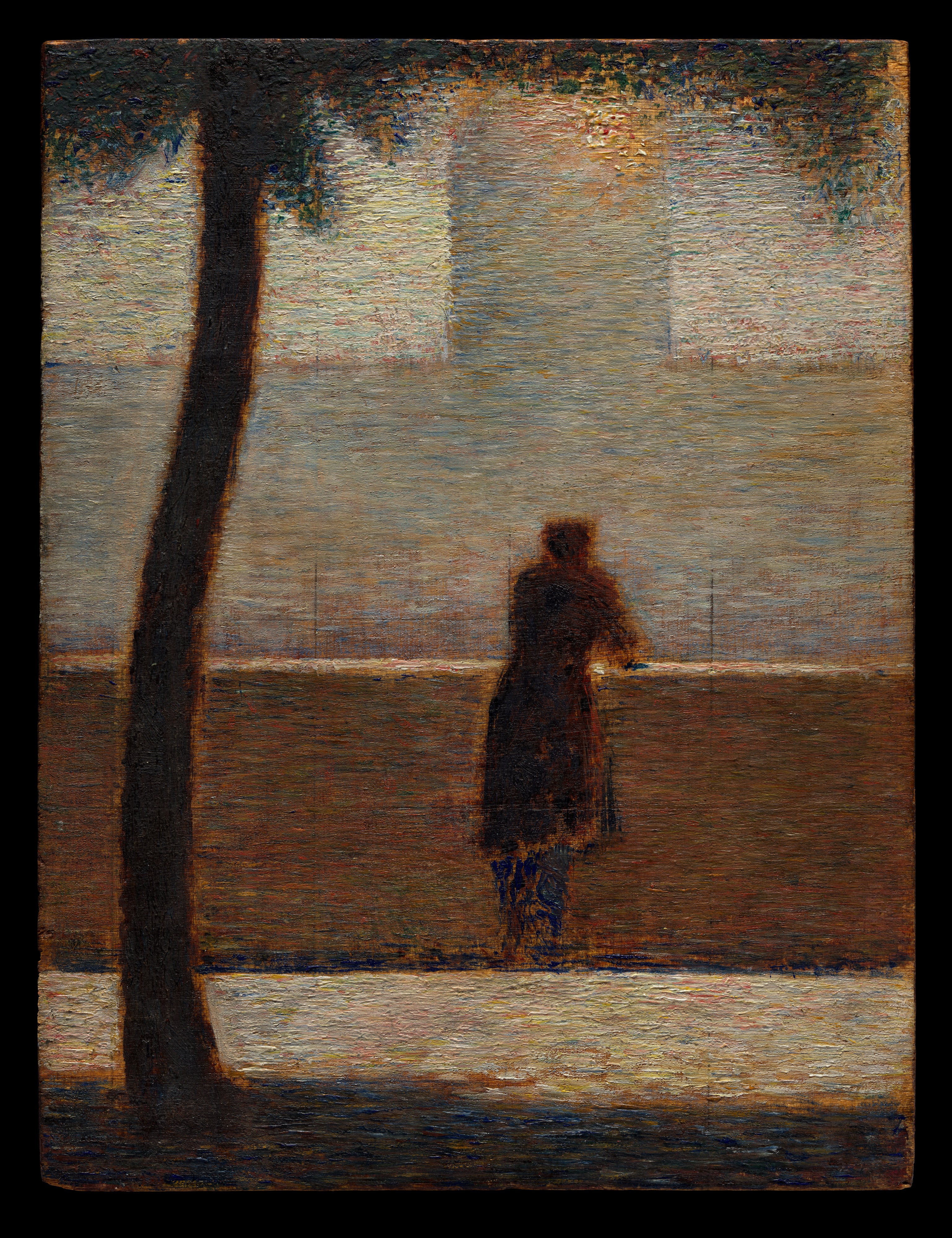 Reproduction du tableau « Un homme appuyé sur un parapet - Georges Seurat » par Alpha Reproduction en peinture à l’huile
