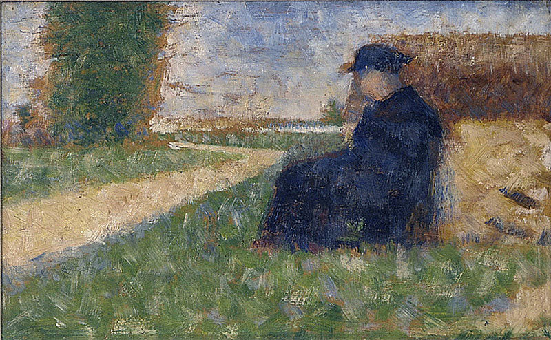 Reproduction du tableau « Figure massive dans un paysage à Barbizon - Georges Seurat » par Alpha Reproduction en peinture à l’huile